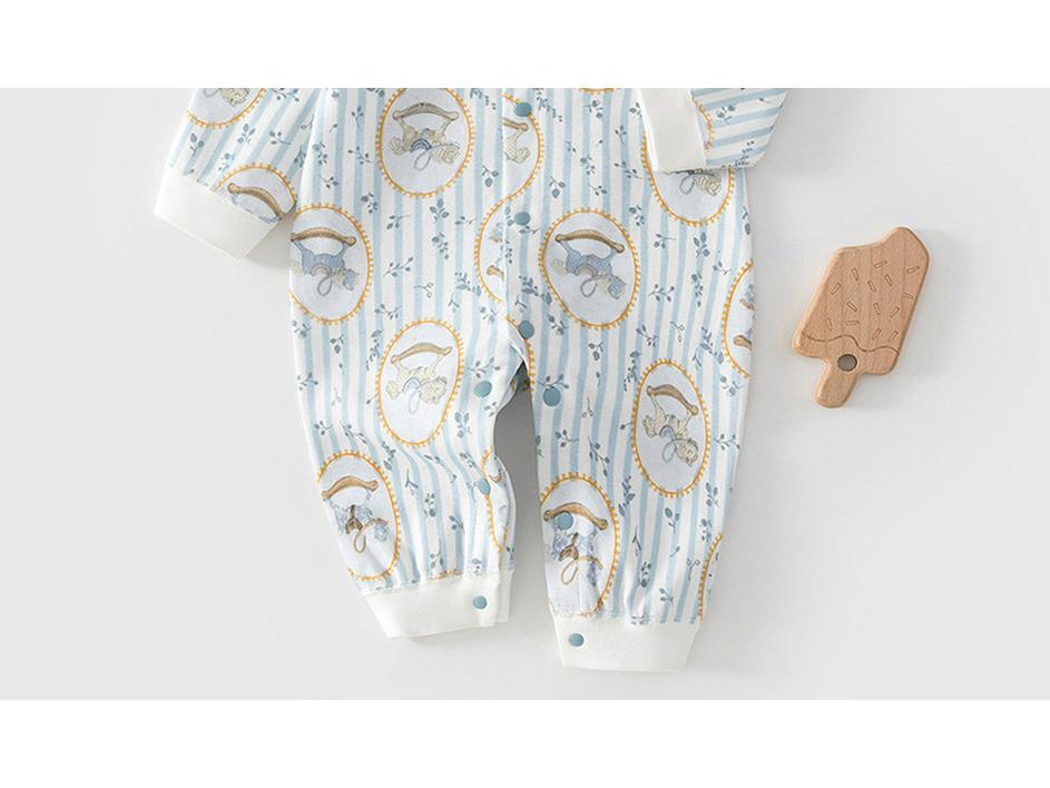 Tagless Unisex Baby Bodysuit Pajamas - Spring & Autumn Style for Outdoor Crawling