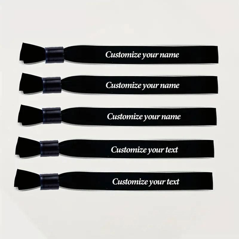 100pcs Cloth Event Wristbands Cloth Party Bracelets Event Wristbands Customized Solid Color Wrist Festivals and Events Party