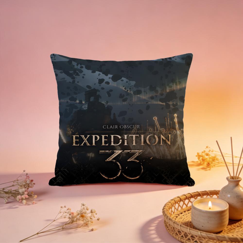 Hot CClair Obscur Expedition 33ed Cushion Cover Comfortable Durable Pillow Cover MultiScene for Home Office Car Sofa