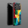 Colorful Arc Pattern 2D Phone Case for iPhone 17 16 15 14 13 12 11 X XR XS Max Pro 8 Plus Glass Protective Cover