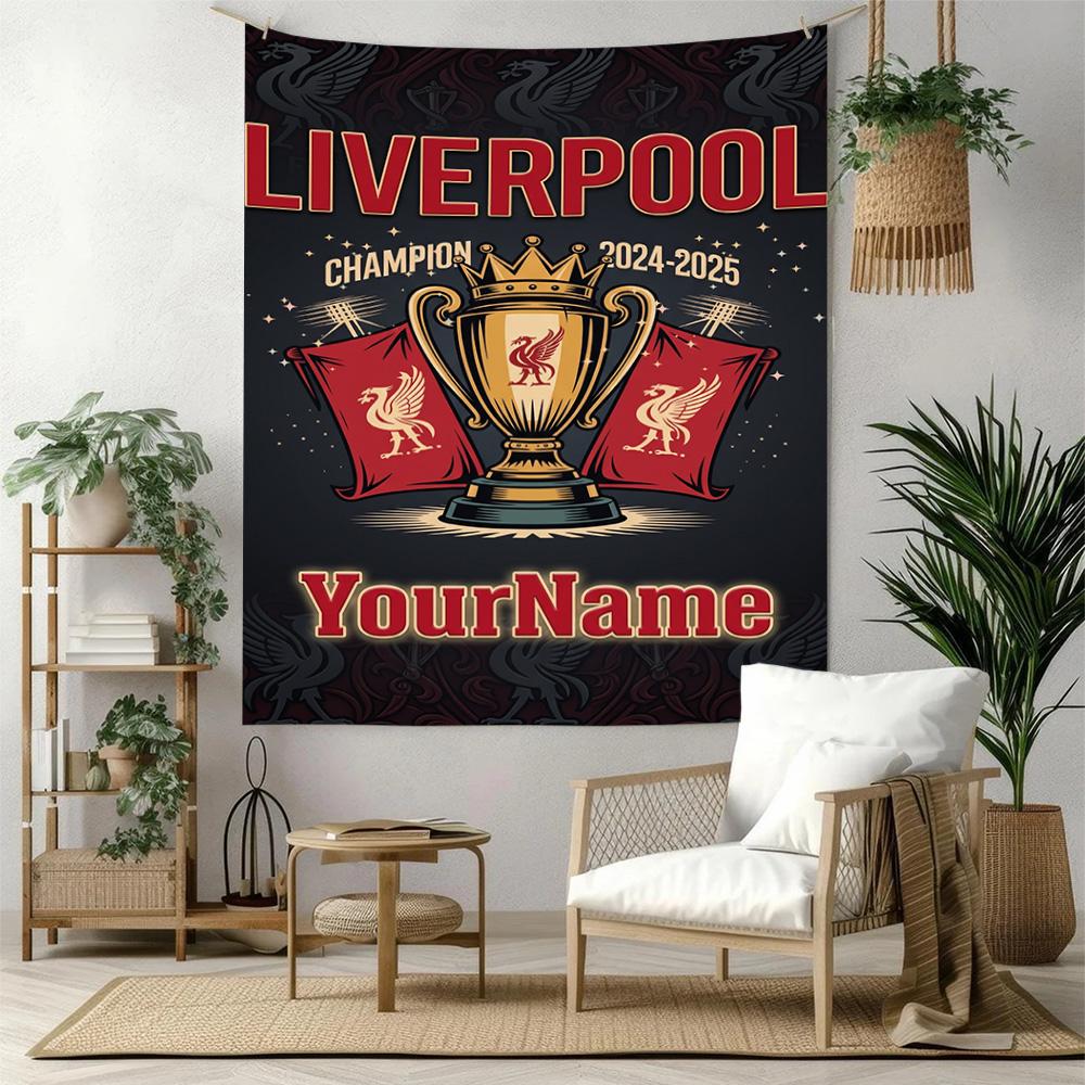Liverpool Custom Your Name Wall Decor Tapestry Art For Pet Memorial Birthdaywedding Party Backdrop Family Gift