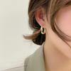 Silver needle Korea Dongdaemun fashion personality tide twisted drip earrings earrings Internet celebrity temperament design earrings wholesale