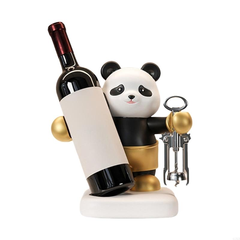 62KD Panda Wine Bottle Holders Panda Wine Rack Adds Artistic Touch To Living Room Office Decoration Wine Gift for Women
