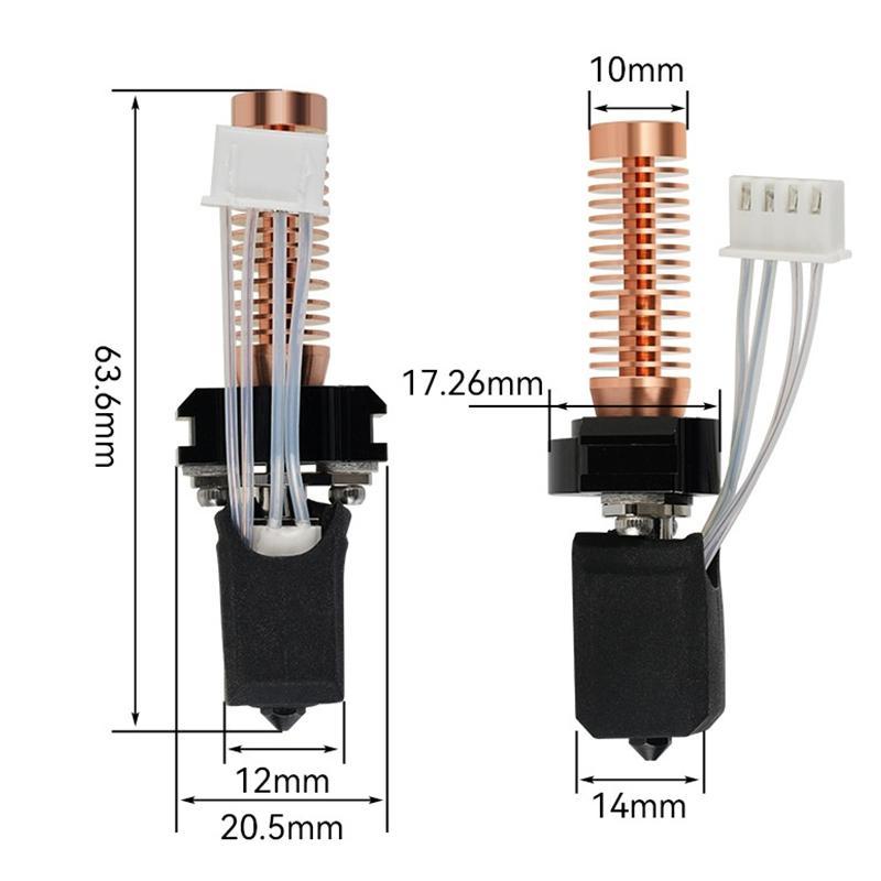 Pour Flashforge Adventurer 5M Kit Buse Mise à Niveau Hotend Tête d'Impression Buse Démontable Rapidement Ad5M Kit Buse Acier Dur 0.4Mm
