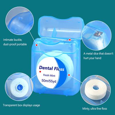 1 ks Mätová príchuť Ultrajemná Vysokopevnostná Ortodontická Niť Prenosná Zubná Niť 50M Ústna Hygiena Zubná Čistiaca Niť