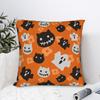 Happy Halloween Cats Ghosts Cartoon Pillowcase Polyester Cushion Cover Decor Pillow Case Cover Bedroom Square 45*45cm