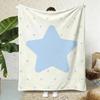 Ins Cute Sstar Throw Lightweight 240G Flannel Blanket Soft Skin-Friendly For Summer Cooling