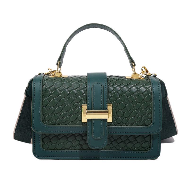 Chic And Trendy Pu Leather Shoulder Bag With Quilted Pattern And Stitching Detail