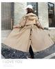 Women's Korean Style 3-in-1 Reversible Long Cotton Parka with Removable Liner and Slimming Waist