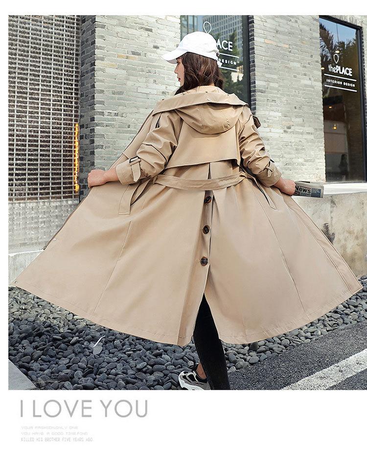 Women's Korean Style 3-in-1 Reversible Long Cotton Parka with Removable Liner and Slimming Waist