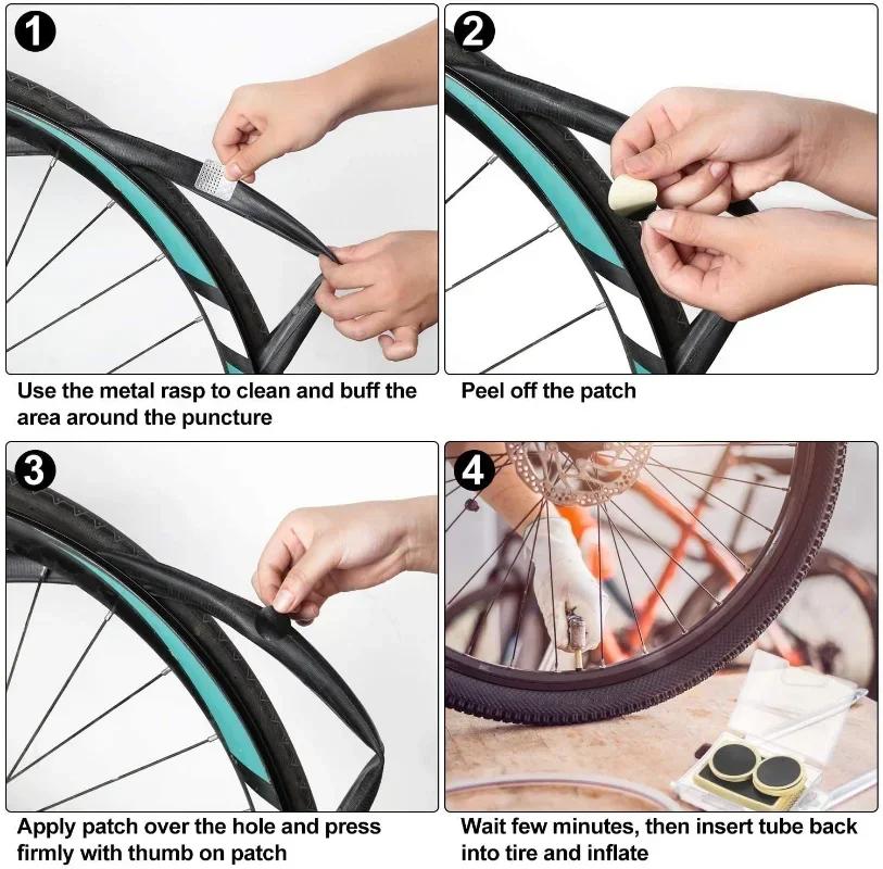 Quick-Fix Glue-Free Bicycle Tire Repair Patche 1/30/50pcs Durable Protection for Mountain Road Bikes with Easy Application amagi