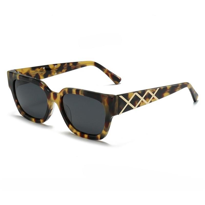 

New Large Frame Polarized Sunglasses Women Classic Square High-quality Acetate UV400 Sun Glasses Men Support Prescription Lenses as picture