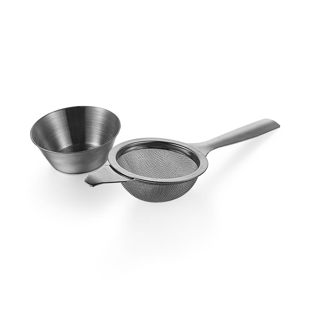 New 1set Reusable Fine Tea Strainer Filters Kongfu Stainless Steel Mesh Colander Reusable Teapot Infuser With Handle