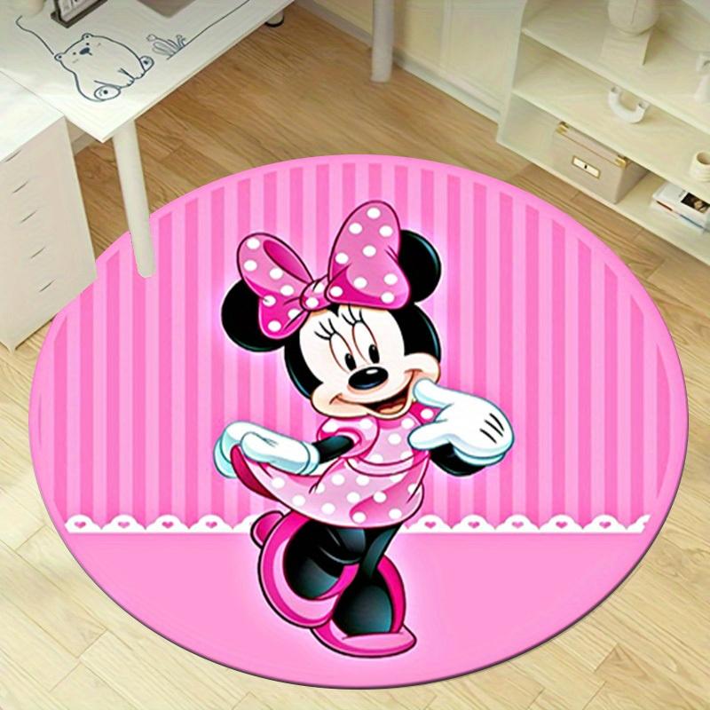 

1pc Minnie Mouse Pink Polka Dot Round Rug for Home Office Outdoor Gift Decorative Carpet Mat RD05164 80cm by 80cm