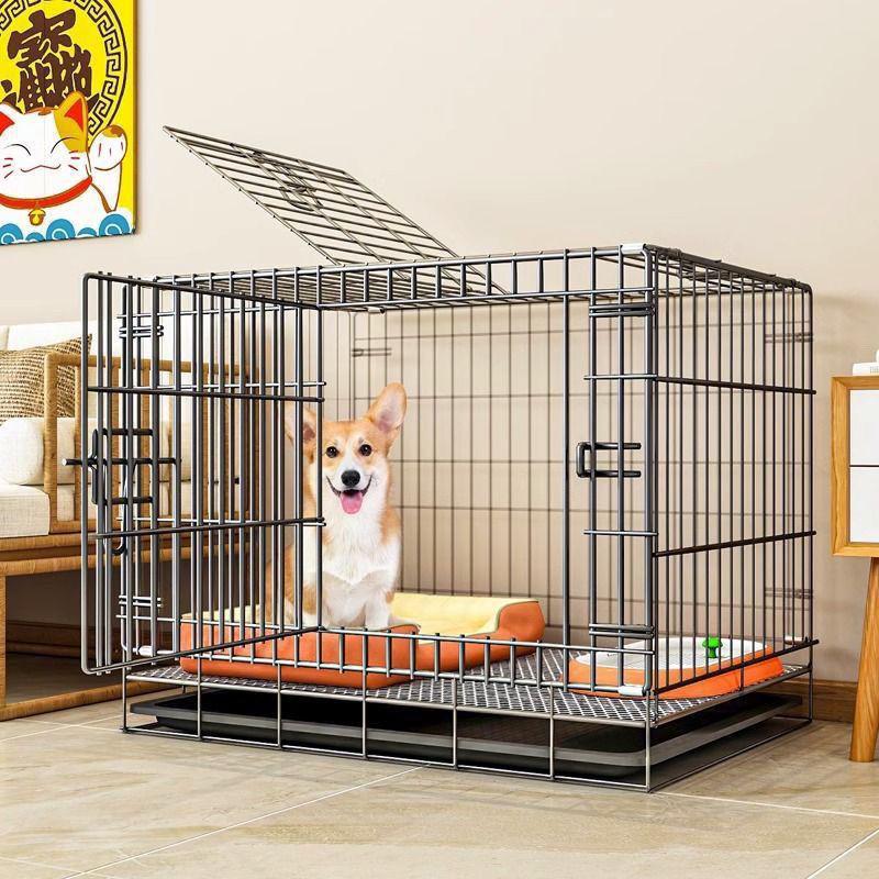Faltbarer Indoor-Draht-Haustierkäfig für mittelgroße und kleine Hunde