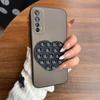 Heart Shape Suction Cup Phone Case for Realme 7 4G,Narzo 20 Pro Semi Transparent Matte Shockproof Soft TPU Cover