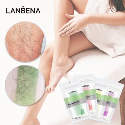 LANBENA Body Wax Strips 10 Pieces with 2 Disposable Cleaning Wipes for Hair Removal On Underarms and Arms Suitable for Sensitive Skin