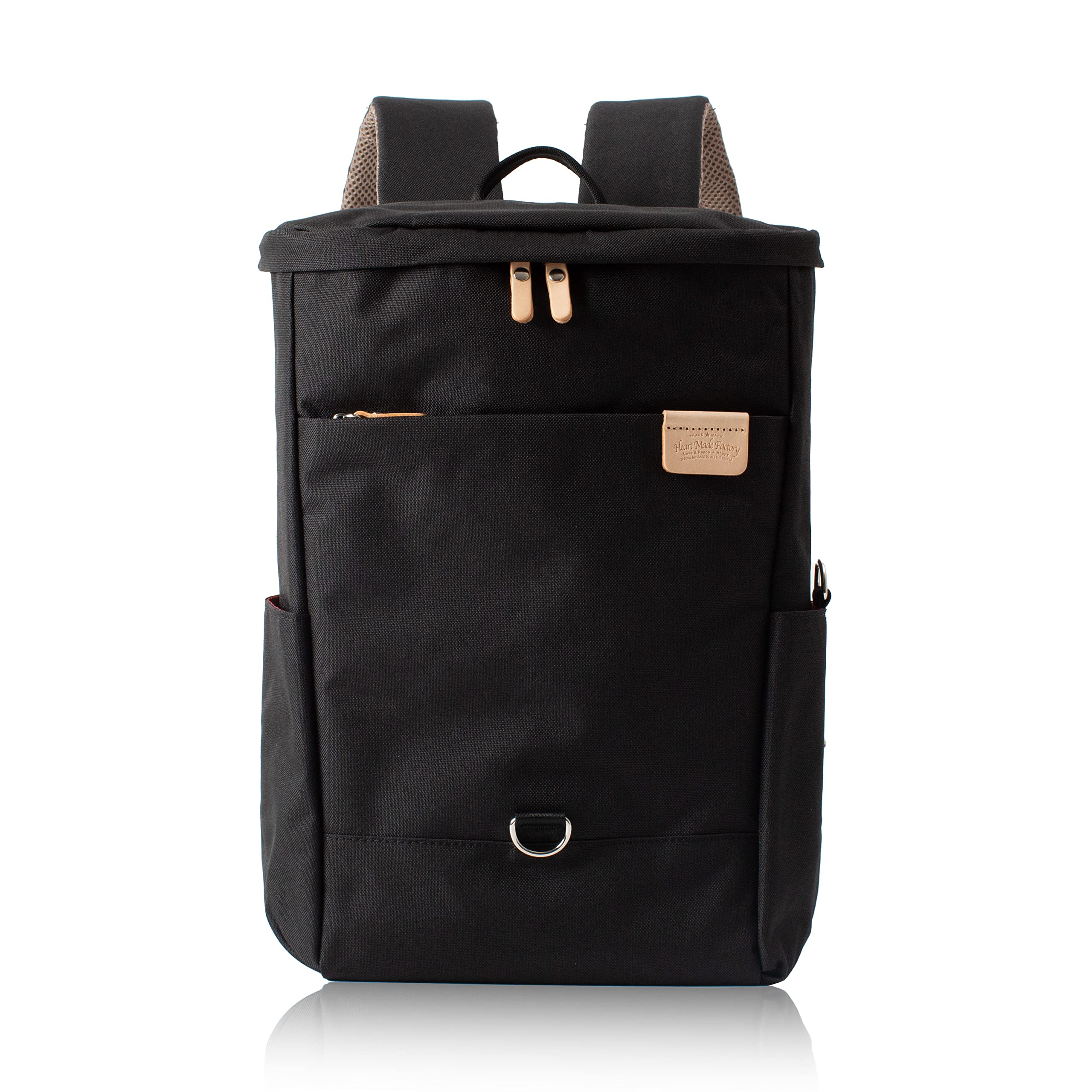 

Made Backpack Unisex 10 Inch Tablet Compatible A4 Polyester L Pocket Series [Heart Factory] FY-0640 (Black) чорний