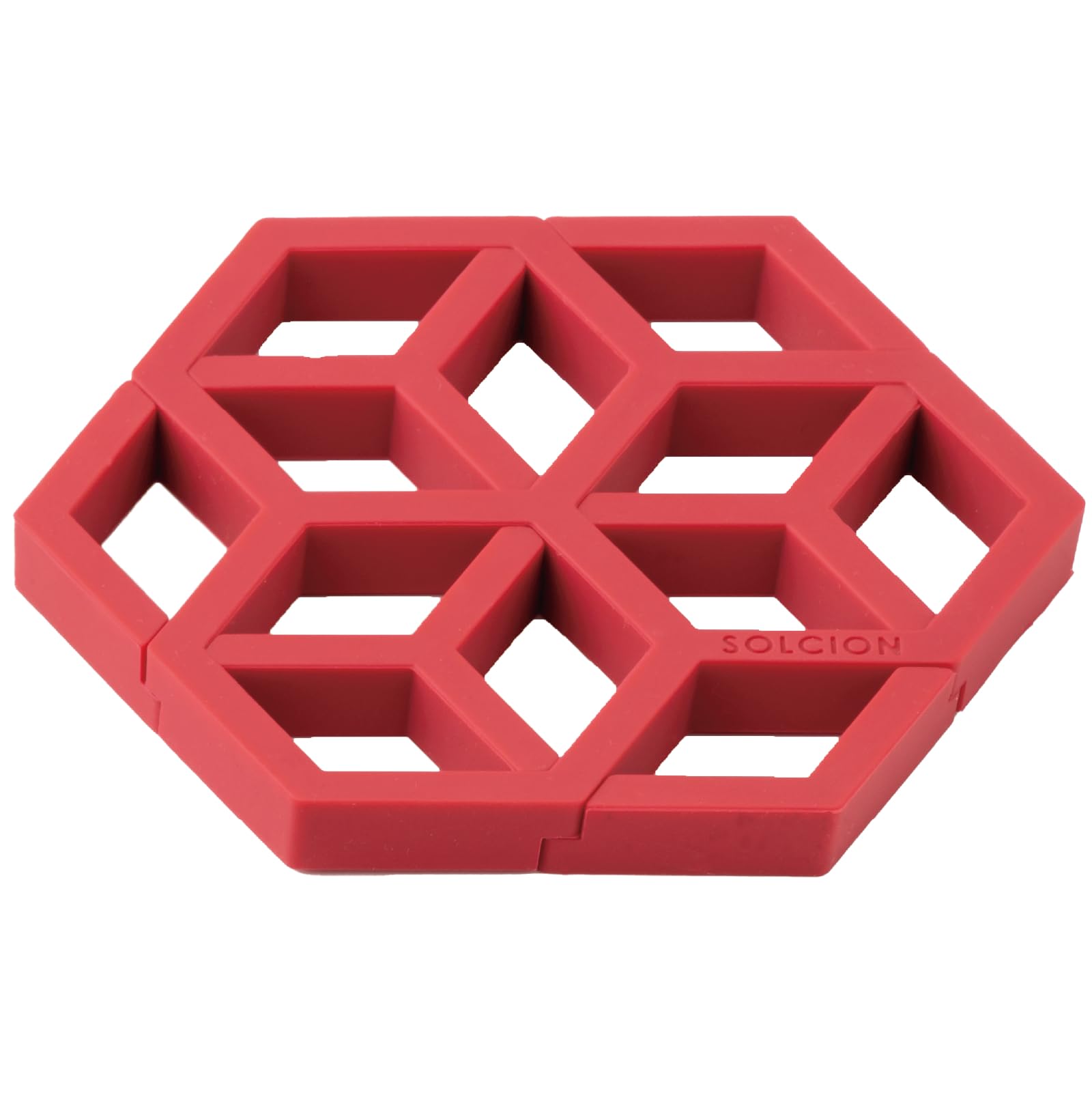 

Official pot 17 x Tangle Pot Stand TPS001 SOLCION StoreTwo-part holder, heat-resistant silicone, 15.6 cm, (Honey Red)