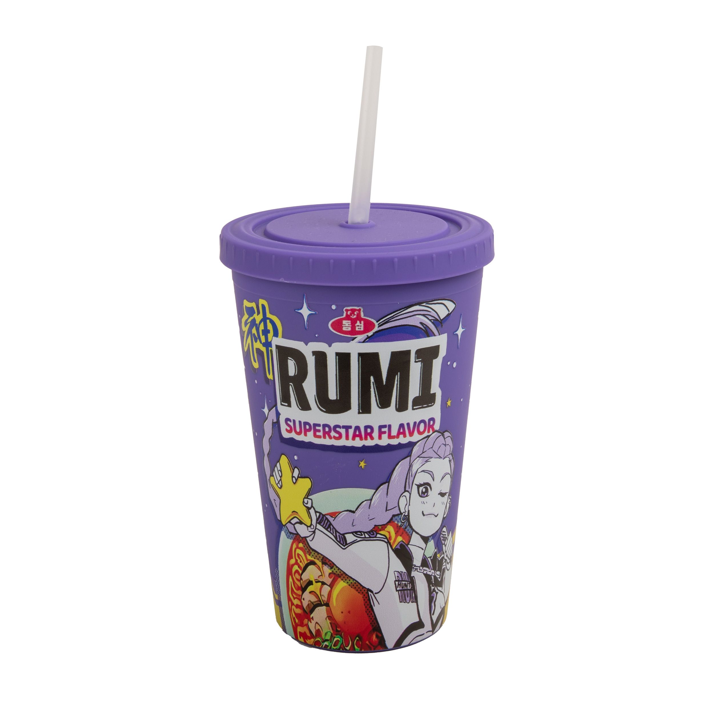 

1PC Kpop Demon Hunters Officially Licensed PVC Straw Cup Large Capacity Stylish Leak-Proof Drinkware Birthday Chrismas Durable Gift