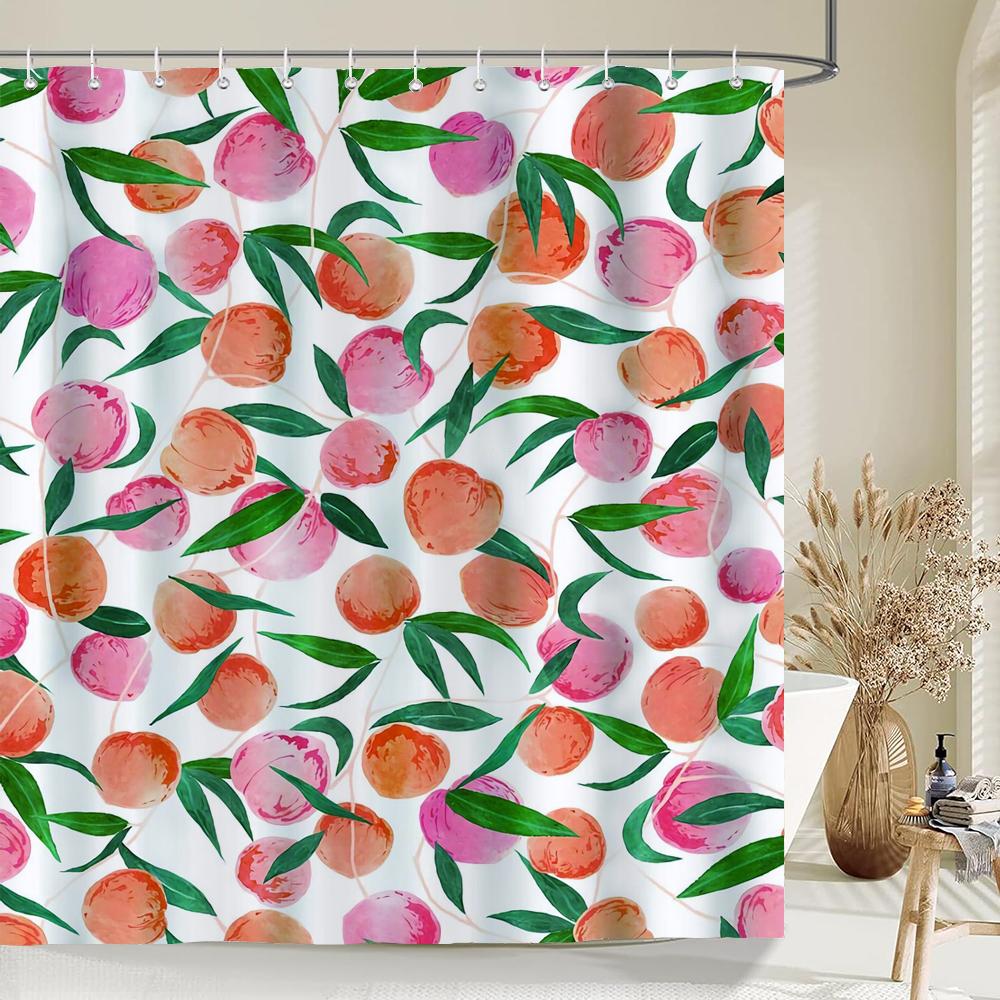 1 pc Fresh Lemon Fruit pattern Shower Curtains Bathroom Polyester Bath Curtains Printing Shower Curtain Decor With Hooks Curtain