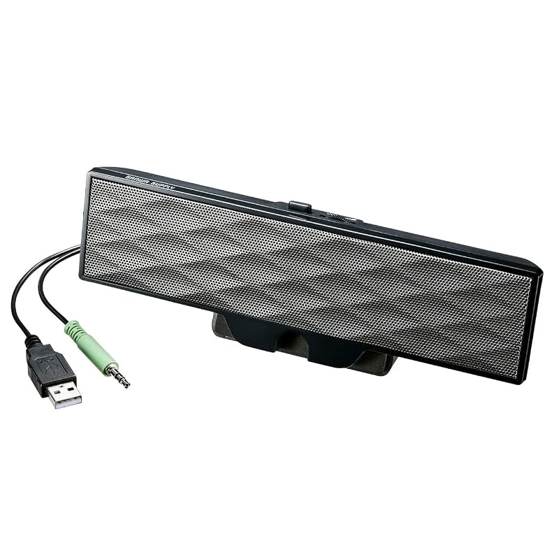 Sanwa Supply USB Powered Soundbar Speaker MM-SPL11UBKN Black