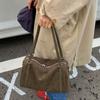Suede Barrel Shoulder Bag Women Winter New Arrival Large Capacity Versatile Daily Commute Casual Tote Bag Crossbody Pillow Bag