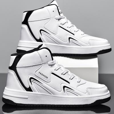36-48 Herfst en Winter High-bende Lederen Noedels Heren Casual Rubber Schapen Schoenen Grote Maat Dames hoge Sportschoenen