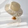 Damen Strand Look Band Punkt Chiffon Rattan Hut