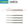 7/10PCS 0.8/1/1.2/1.5/1.8/2/2.5mm Diamond Coated Drill Bits with 2.35mm Shank Glass Jade Amber Jewelry Diamond Drill Bit