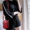 Chic Mini Crossbody Phone Bag for Women - Fashionable Faux Leather with Detachable Strap, Zip Closure, Solid Color