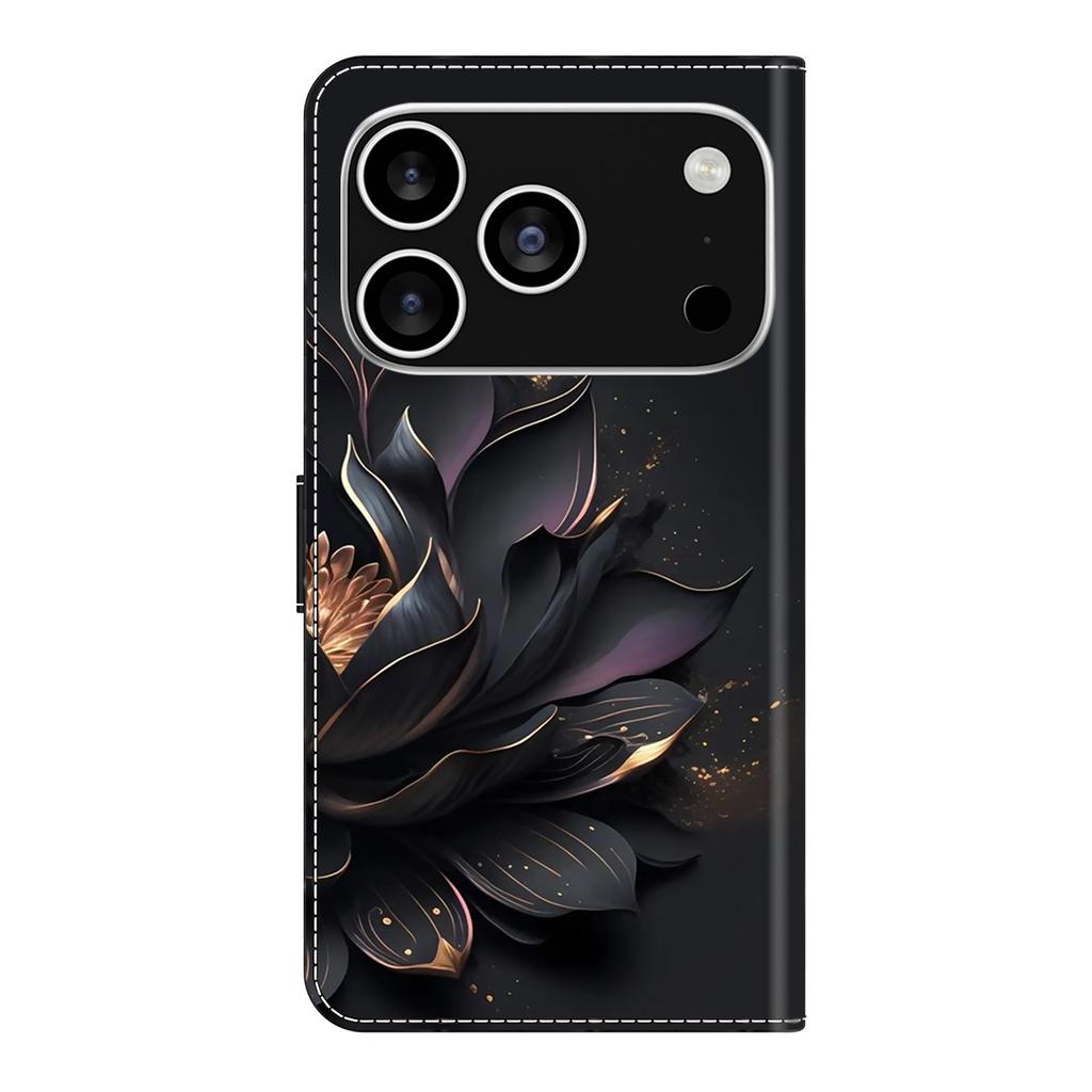 For iPhone 17 Pro Max Case Magnetic Clasp 3D Pattern Leather Wallet Phone Cover