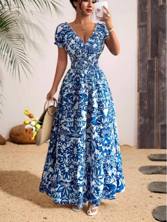 Elegant Summer Long Dress - European & American Style Women's Clothing