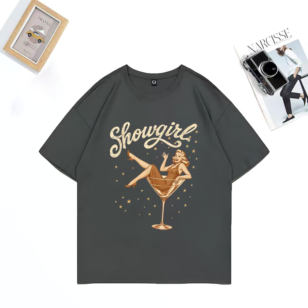 The Life of A Showgirl Fashion Tops Unisex Womens High Quality Couples Tshirt Unisex Cotton Short Sleeve T Shirt Vintage Camiseta