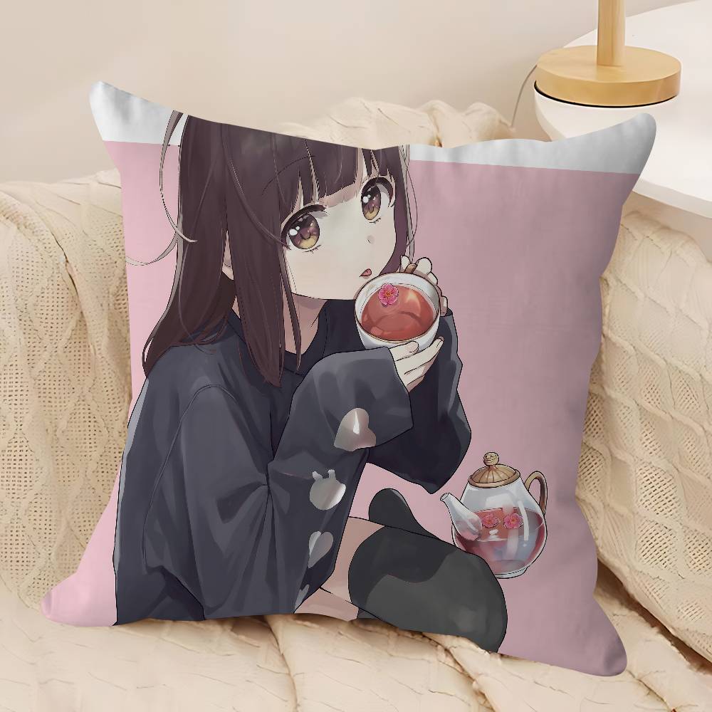 M-Menhera-chan Pillow Case Removable Washable Cushion Cover – All-Season Soft Linen