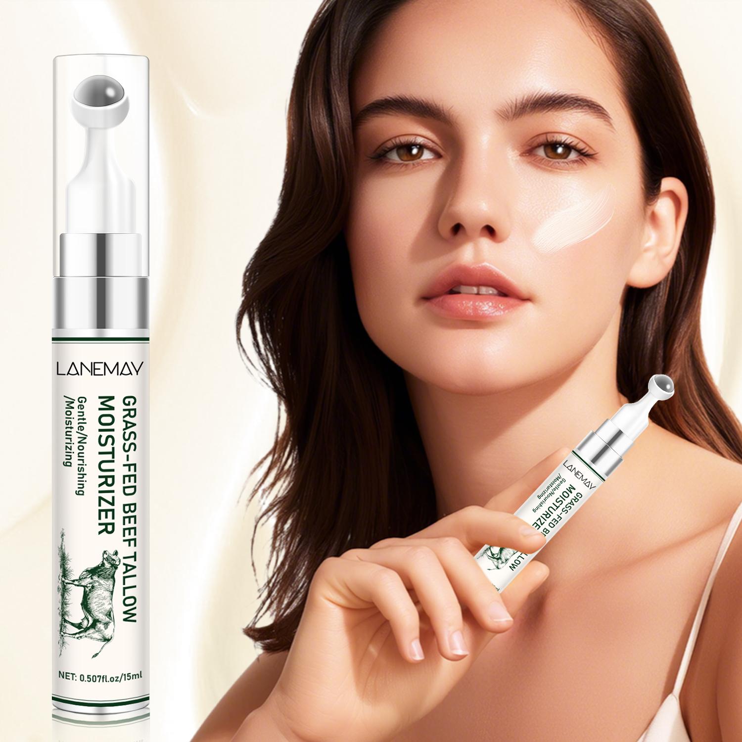 

Увлажняющий крем с говяжьим жиром травяного откорма - С минеральным маслом - Увлажняющий кожу вокруг глаз - Подходит для всех типов кожи, 15 мл