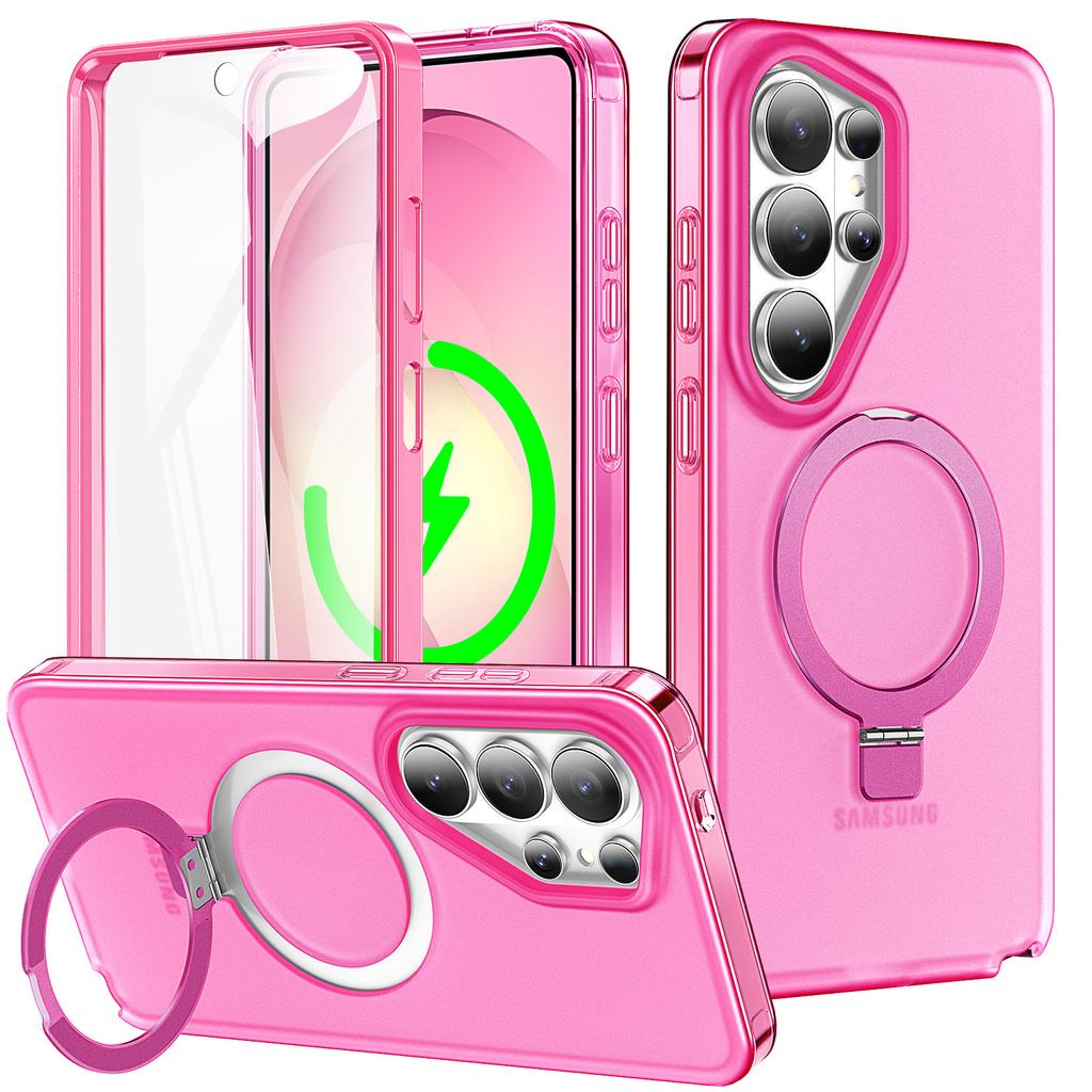 Applicable To Samsung S26Ultra Magnetic Suction Bracket Mobile Phone Case C S25Ultra Anti-drop S24Ultra Protective Case