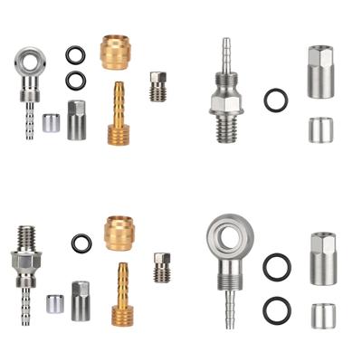 Rennrad Hydraulikkabel Endstück Banjo Set Edelstahl Hydraulikscheibenbremse Schlauchadapter Einfach zu installieren