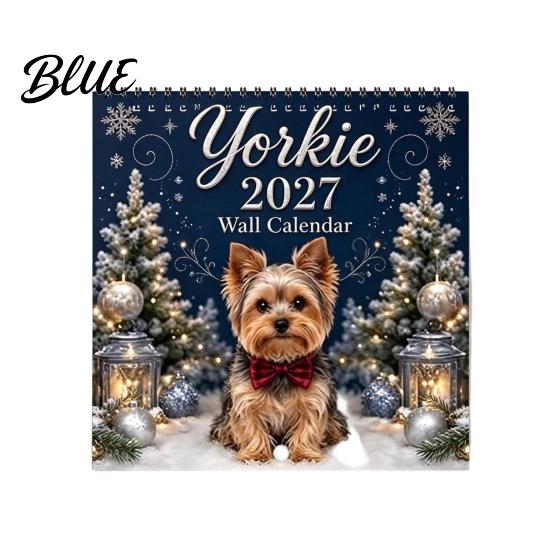 Holiday Present for 12 Month 2027 Wall Yorkshire Terriers Dog Owners Calendar Theme Calendar