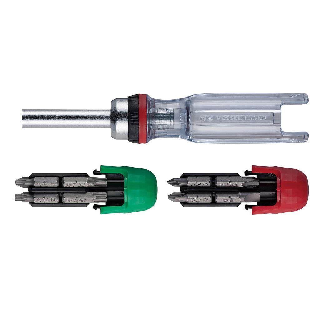 VESSEL Ratchet Driver 16 (with bits) TD-6816MG