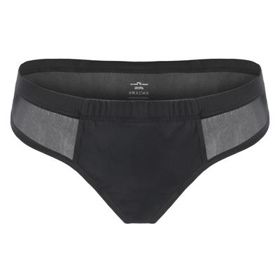 LittleForBig Breathable Underwear Briefs with Tacking Gaff, Brazilian Cheeky, Smooth and Flexible Mesh, Shapewear Briefs, Unisex, Black, Size 3XL