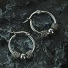 Vintage Circular Spring Earrings Women Stainless Steel Knot Design Beads Opening Luxury Ear Accessories Valentine Day Gift Joias