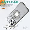 For iPhone 17 Pro Clear Back Case Rotating Kickstand TPU+PC Phone Cover Compatible with MagSafe