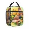 Bestselling Zebra Finches Realistic Painting Travel Style Portable Lunch Bag Office Daily Food Storage Bag