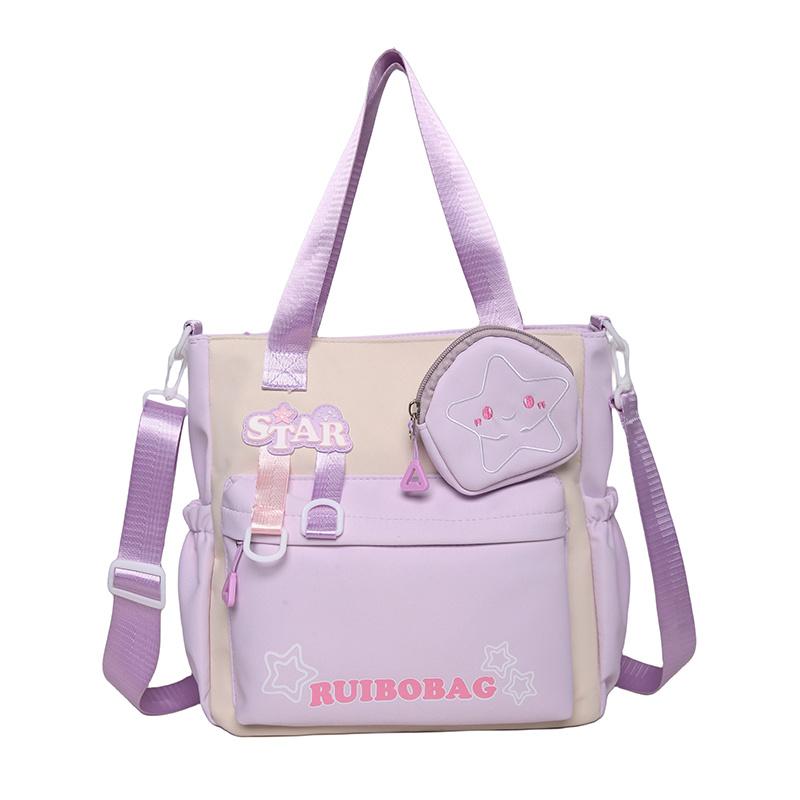 Versatile Teen Girls Handbag with Cartoon Coin Purse  Cute Cartoon Shoulder Bag  Super Cool Crossbody Bag