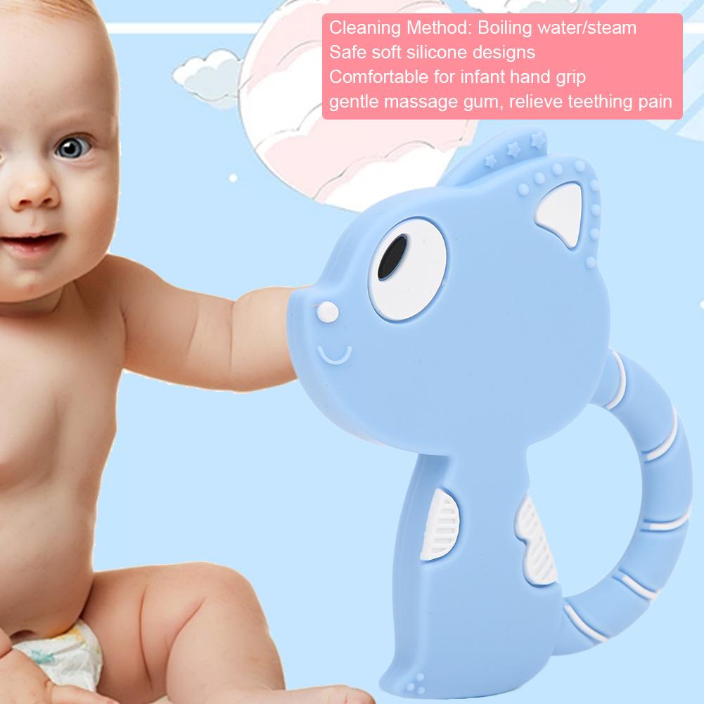 Baby Teething Toys Cute Cartoon Animal Shape Silicone Teether for Baby Kid Children