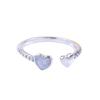 925 Sterling Silber Pan Ring Neue Offene Herz Ring Für Frauen Hochzeit Party Geschenk Mode Schmuck