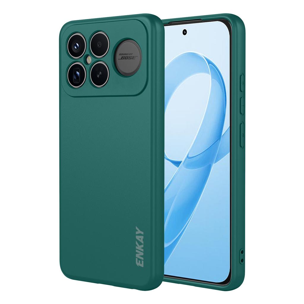 For Xiaomi Redmi K90 Pro Max 5G/Xiaomi Poco F8 Ultra Silicone Case ENKAY HAT PRINCE Straight Edge Cell Phone Back Cover