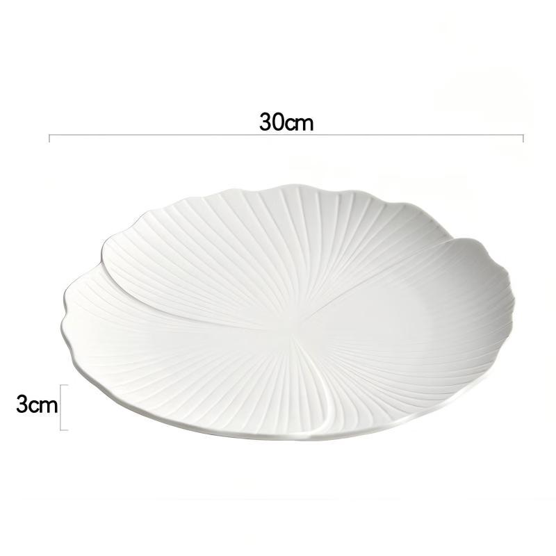 Abay 12-inch Ceramic Lace Dinner Plate