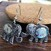 European and American Cute Elephant Shaped Pendant Earrings Retro Style Jewelry Accessories